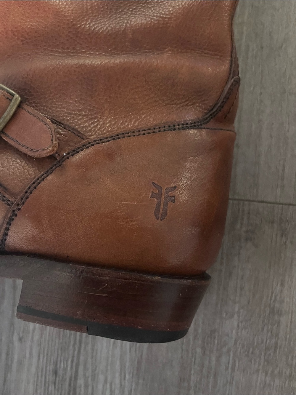 Vintage FRYE Dorado Tall Riding Boots Brown Leather Size 9 Made in Spain - Picture 3 of 6